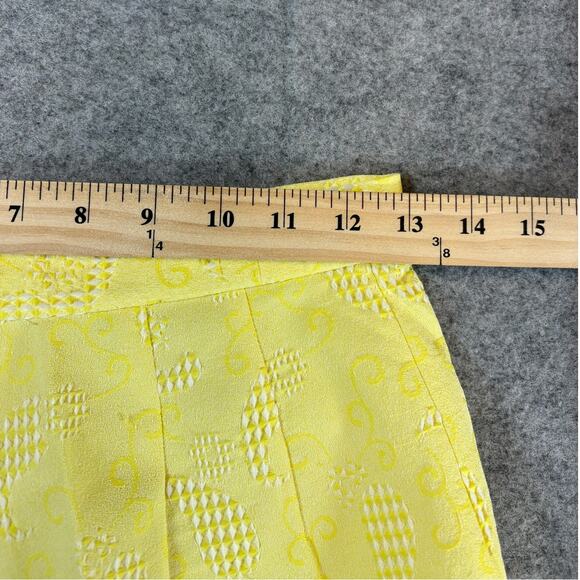 Vintage 70s Bell Bottom Pants Womens S Yellow Paisley Flared Boho Hippie Disco - Picture 3 of 9